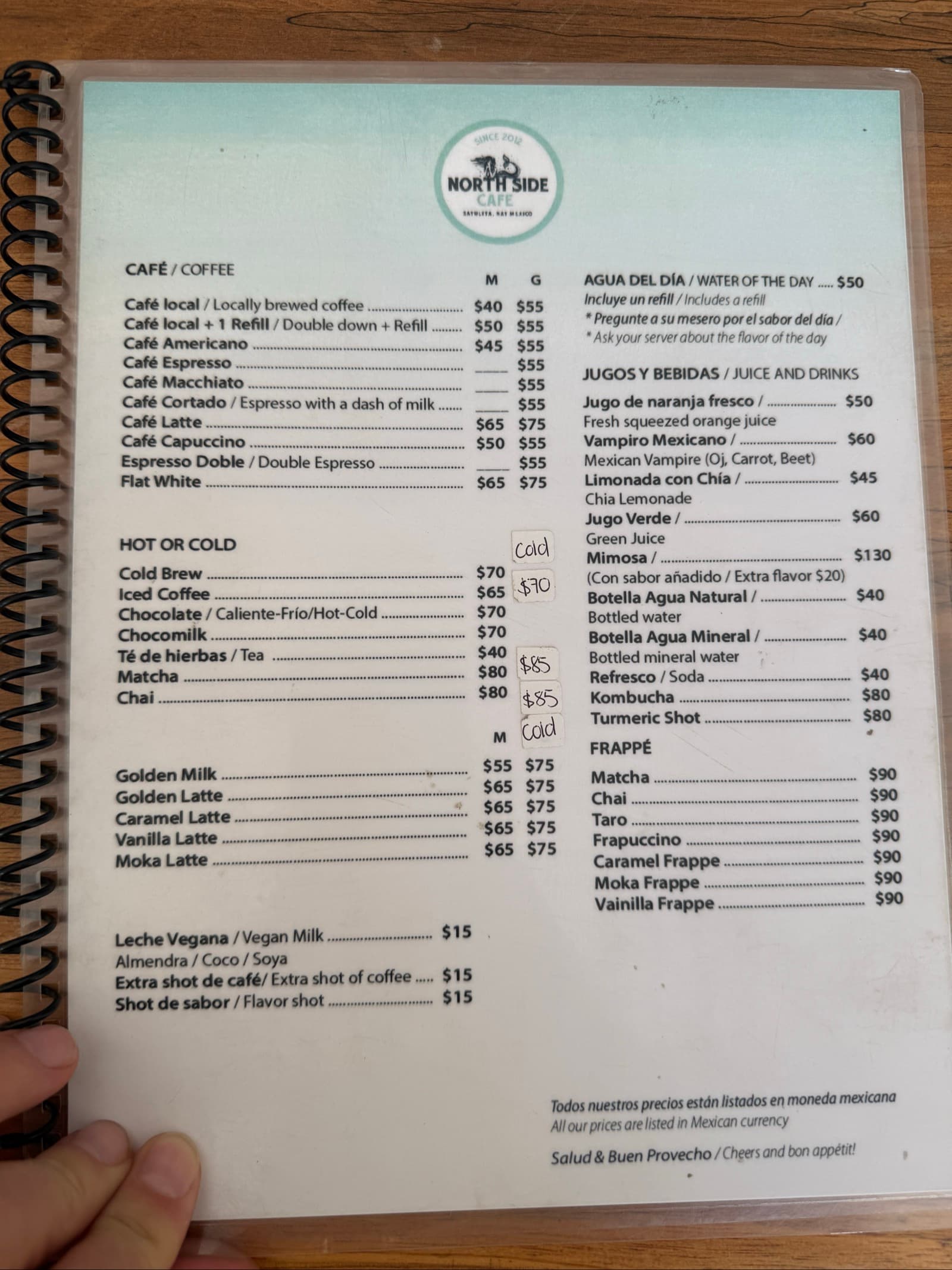 Menu page 1