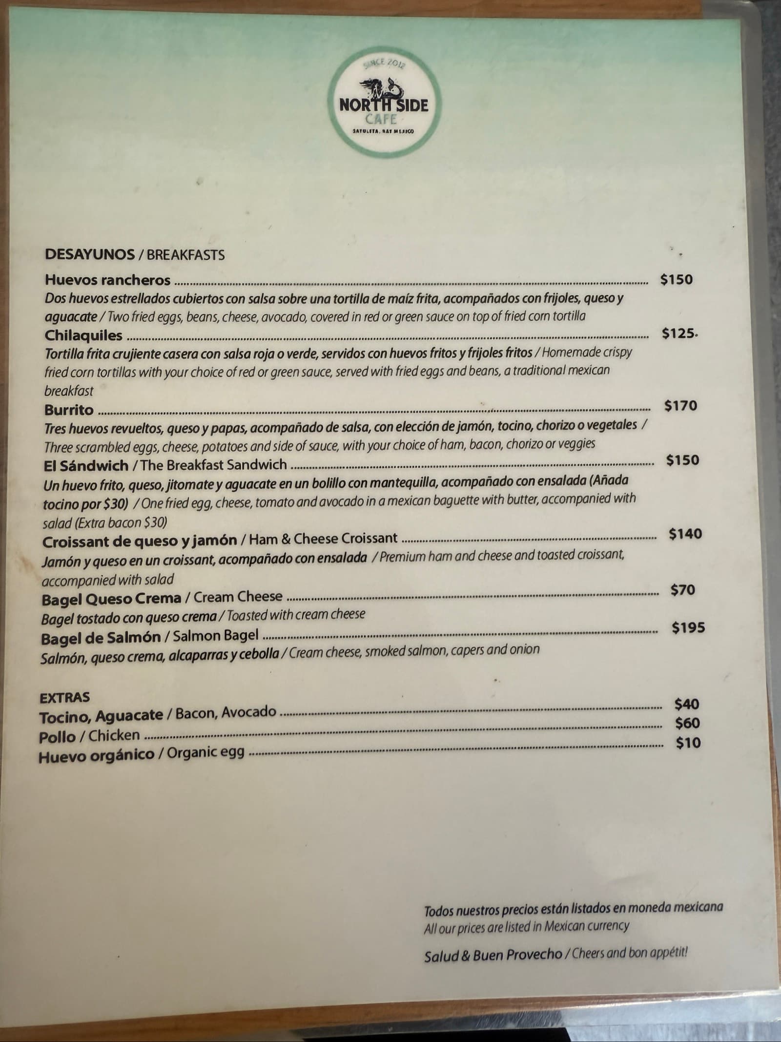 Menu page 3