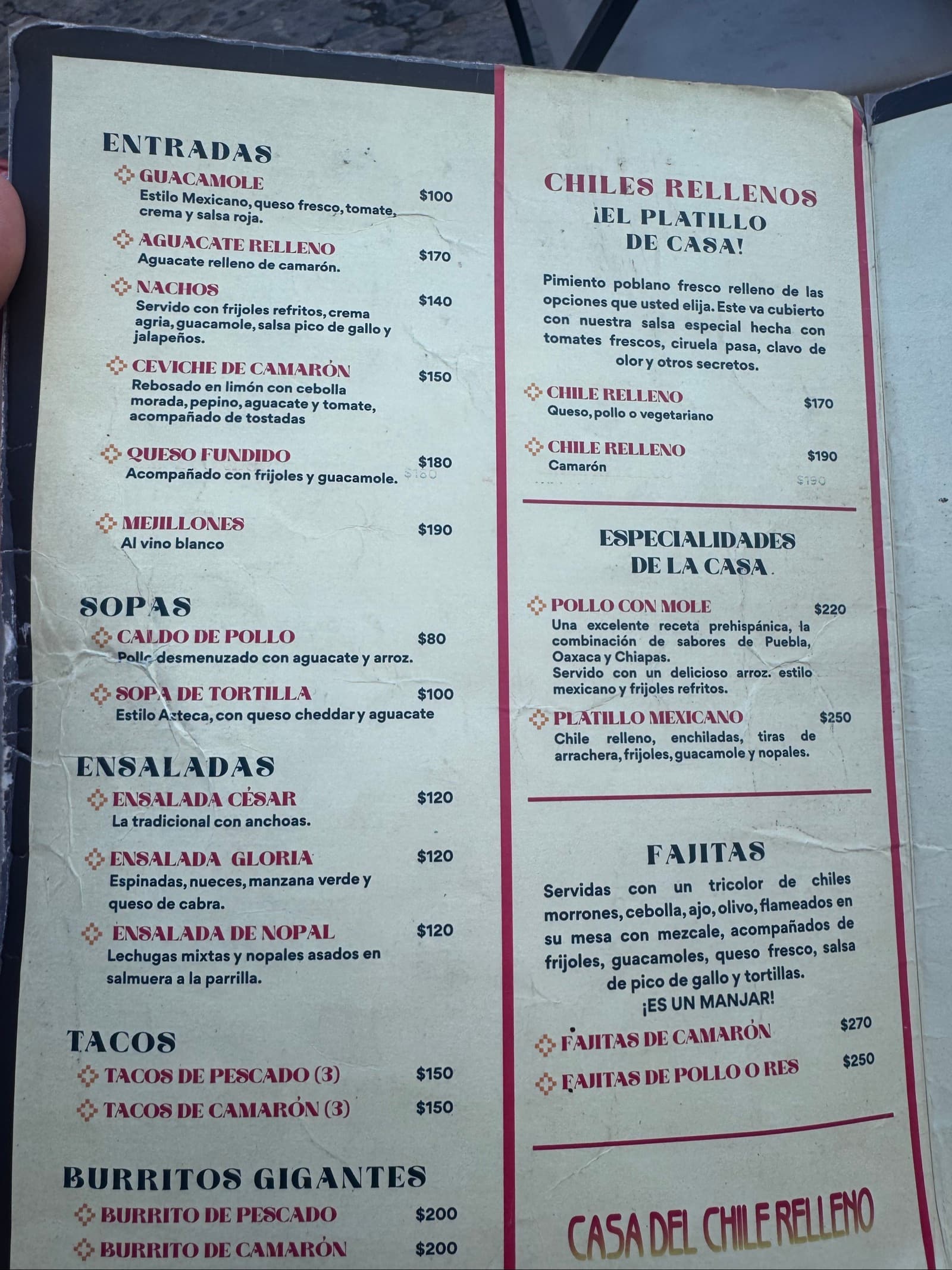 Menu page 2