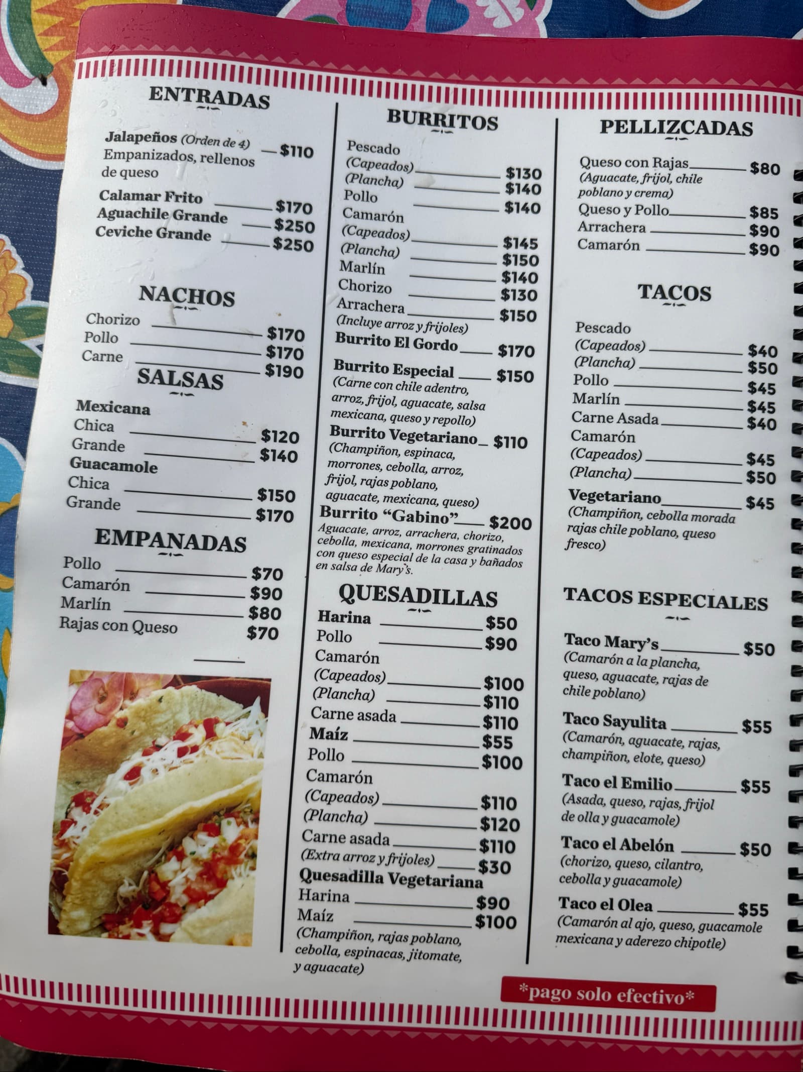 Menu page 1