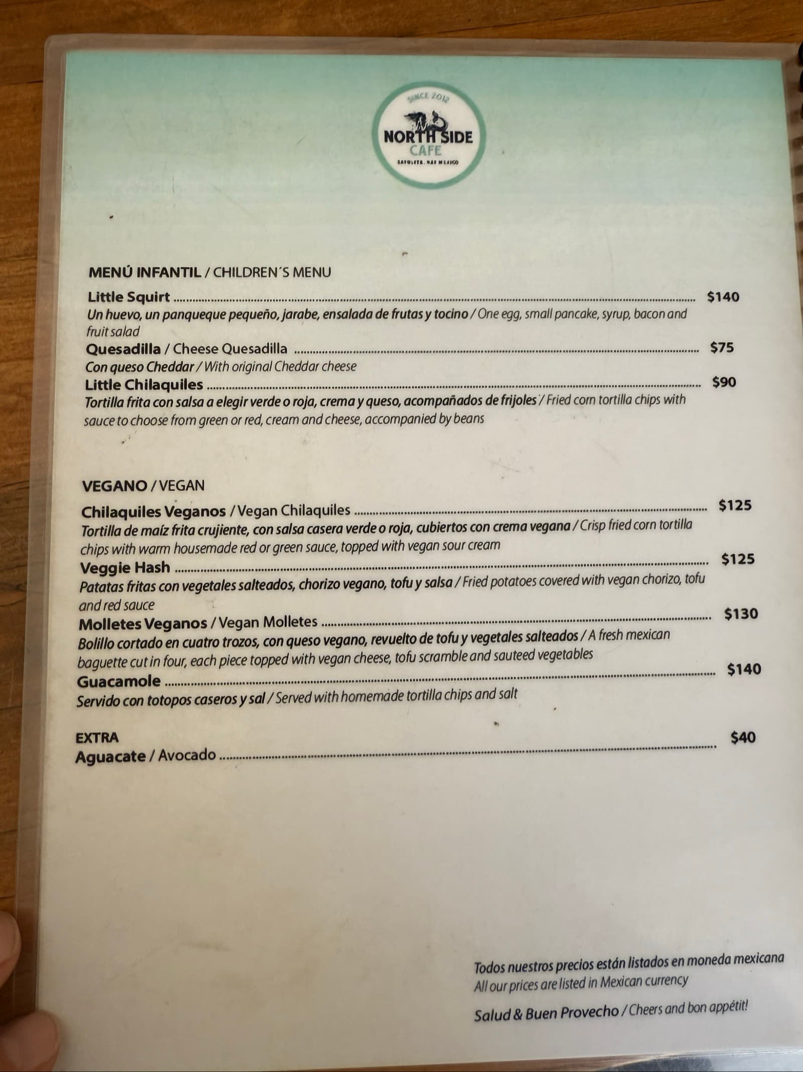 Menu page 4