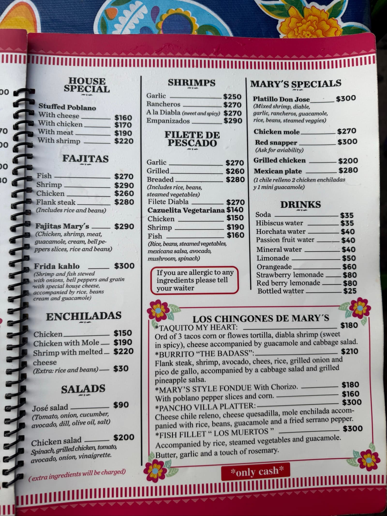 Menu page 3