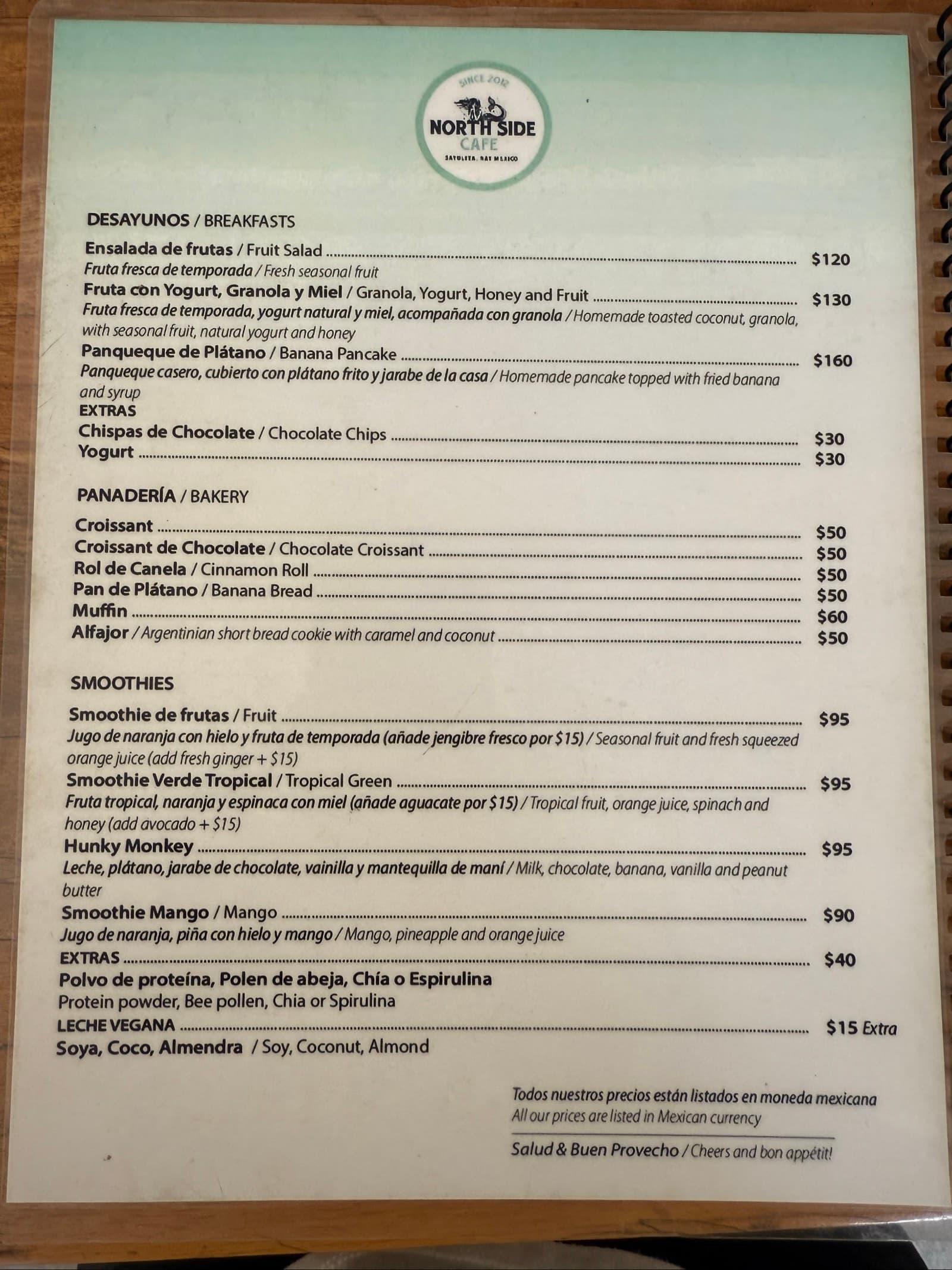 Menu page 2